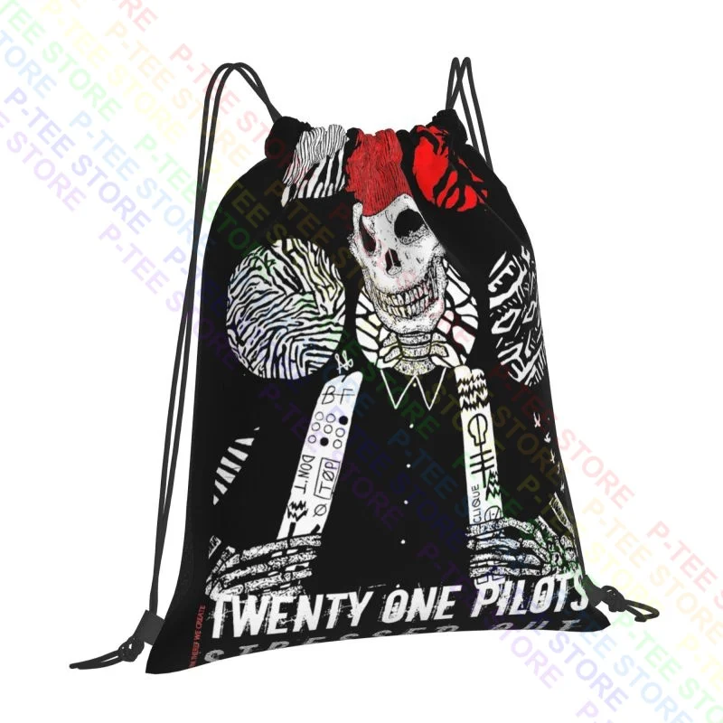 Twenty One Pilots Stressed Out Vintage Blurryface Tour S Drawstring Bags Gym Bag Shoe Bag Large Capacity