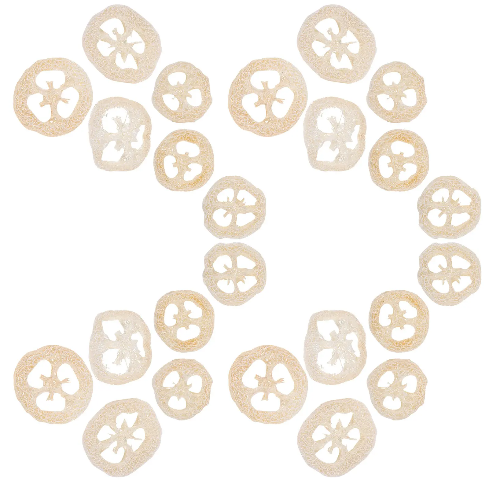 40pcs Natural Loofah Slices Chew for Hamsters Rabbits Guinea Pigs Rats and Small Pets Teeth Cleaning Treats Loofah Molar
