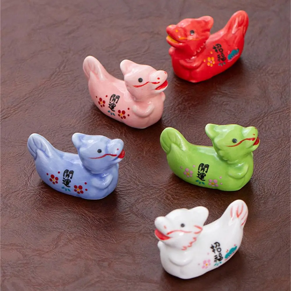 Auspicious Year Of The Dragon Chopstick Holder Ceramic Craft Chopstick Holder Table Decor Kitchen Storage New Year Decoration