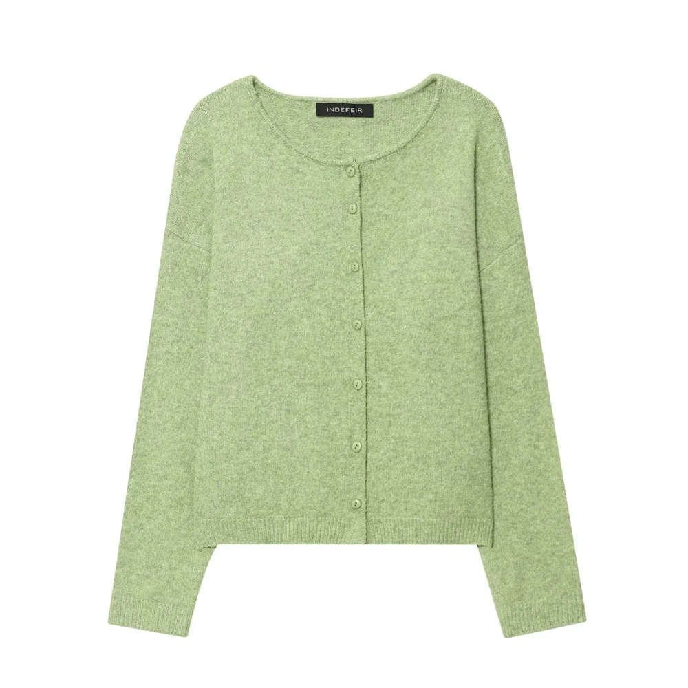 

European and American Style Autumn/Winter New Women's Fashion French Trendy Classic Versatile Button-Up Loose Cardigan Sweater