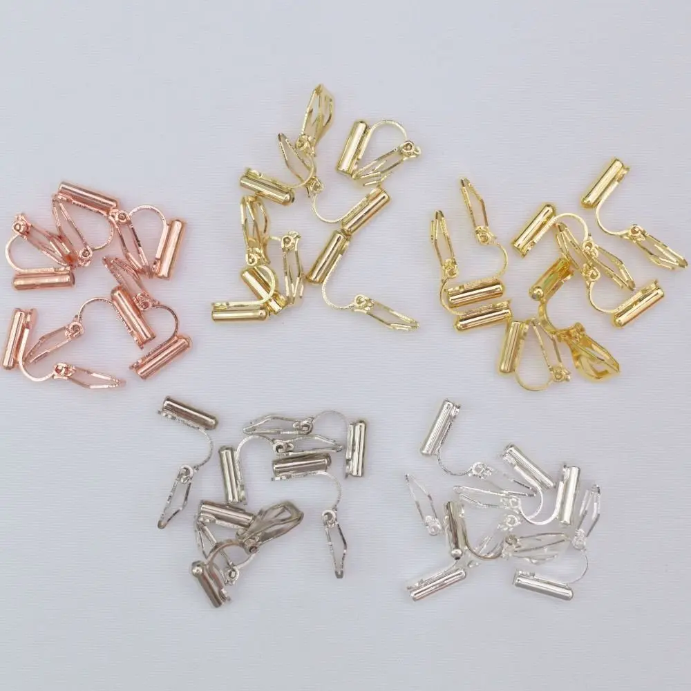 Nenhum Piercing Conversores Brinco Clip-on, Brincos, Hole-free, Ouro, Prata, Invisible Ear Cuff, Adaptador DIY