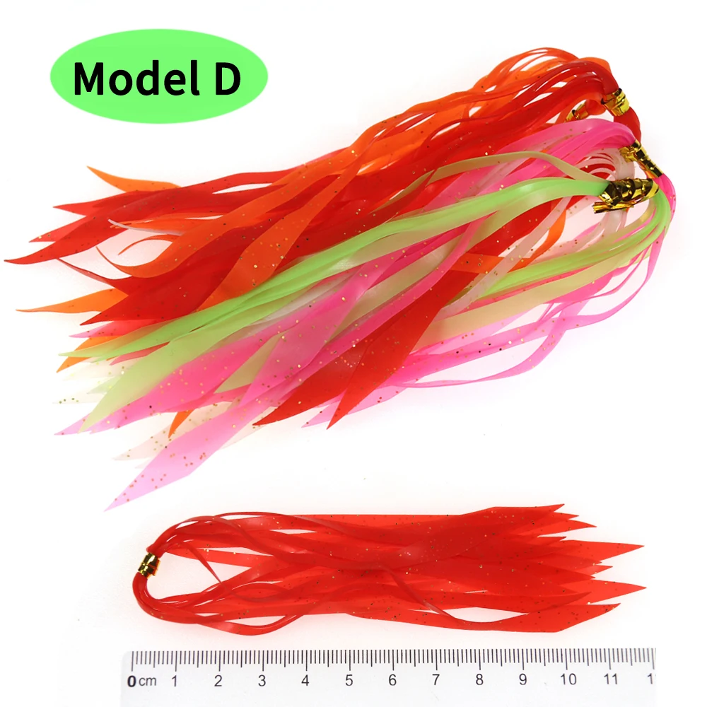 LIONRIVER 20PCS Snapper Fishing Silicone Skirts Saltwater Fishing Madai Jig Trailers Spinnerbait  Copper/Plastic Slide Parts