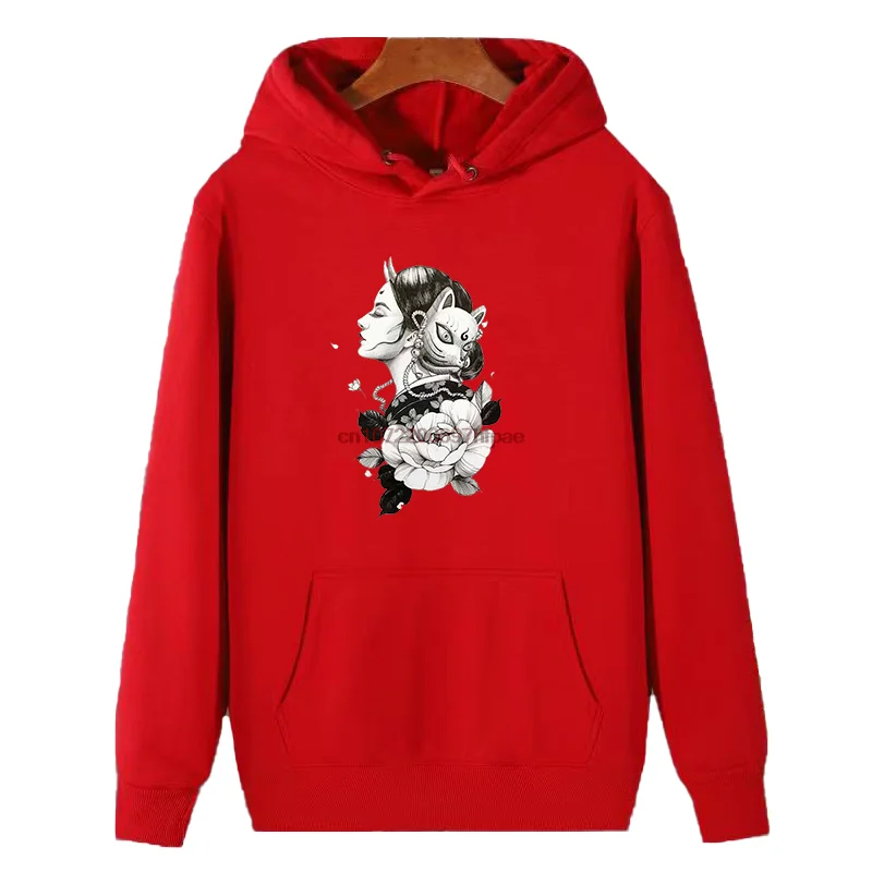 Kimetsu No Yaiba Anime Kamado Nezuko Graphic Hooded Sweatshirts New In Sweatshirts Winter Pullovers Thick Sweater Hoodie