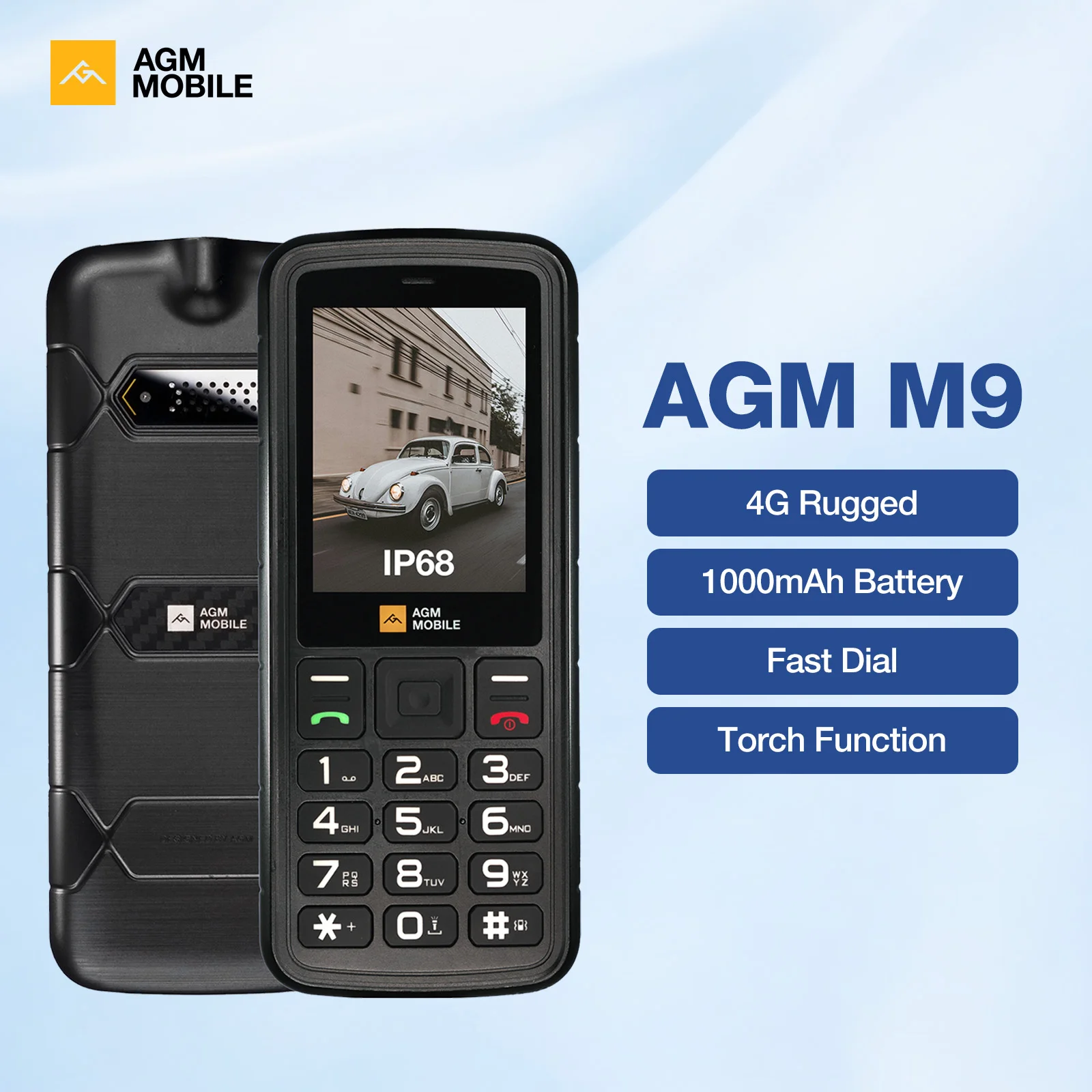 AGM M9 4G Dual SIM 1000mAh Battery Feature Phone 2.4