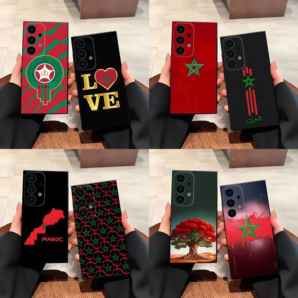 

Morocco-Flag Phone Case For Samsung S25,S24,S21,S22,S23,S30,Ultra,S20,Plus,Fe,Lite,5G Black Cover