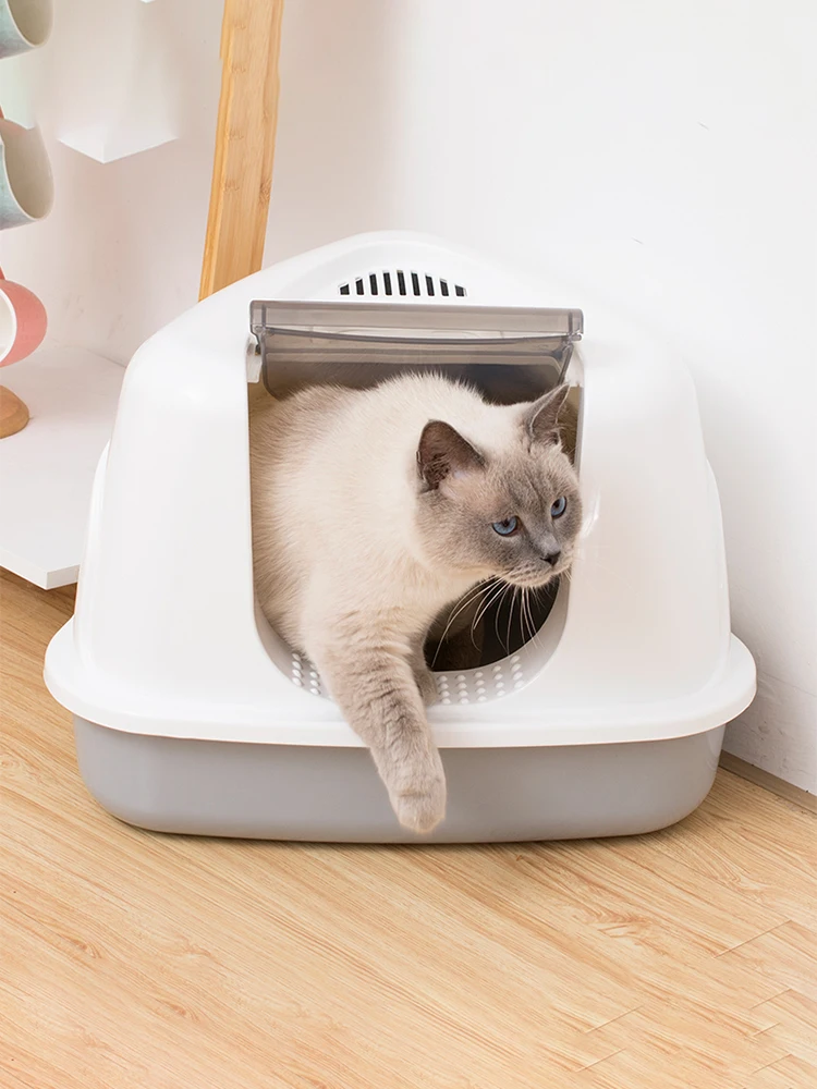 

Modern Large Litter Box Cat Closed Products Corner Cat Litter Box Self Cleaning Sandbox Arenero Gato Pet Products Sand Box