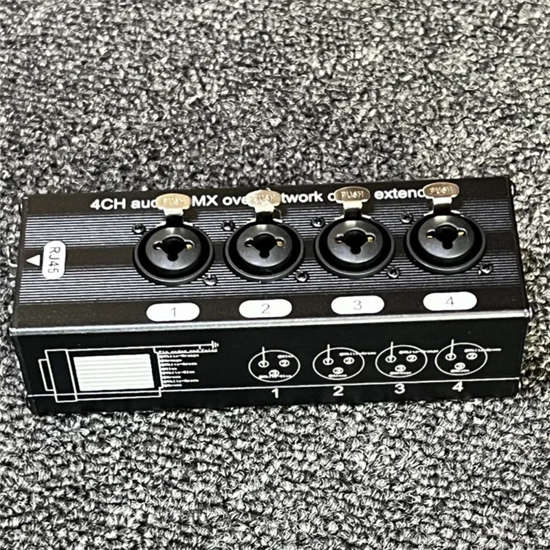 Reliable4-Channel Audio/DMX Over Network Cable Extender 3-Pin XLR Audio And DMX512 Network Signal Extender Female
