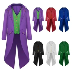 Joker Kostuum Voor Mannen Piratenjack Mannen Steampunk Jas Slipjas Lichtgewicht Voor Halloween Foto Vampieren Jongens Kinderen