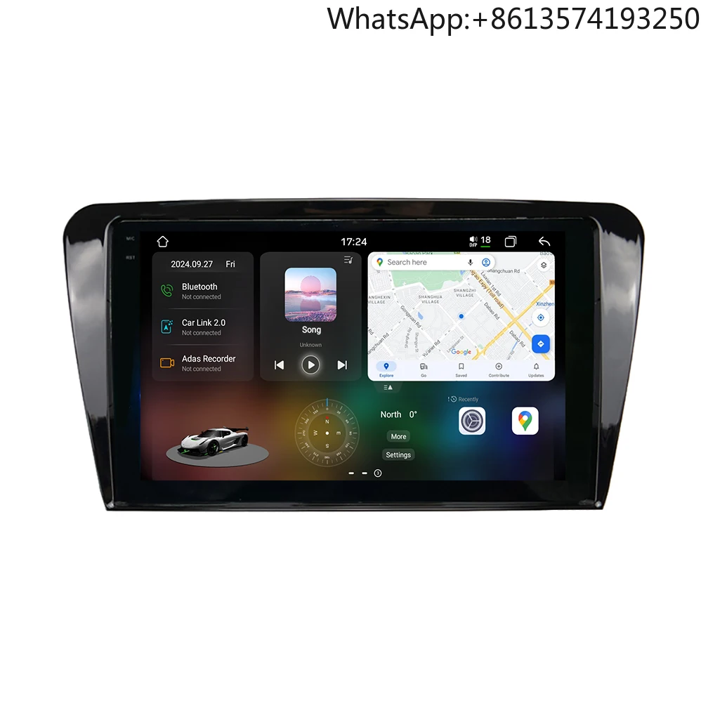 

3D Car Model Multimedia Android for Skoda Octavia 2013-2018 4G WIF GPS Navigation QLED 2K Screen Car Radio Player