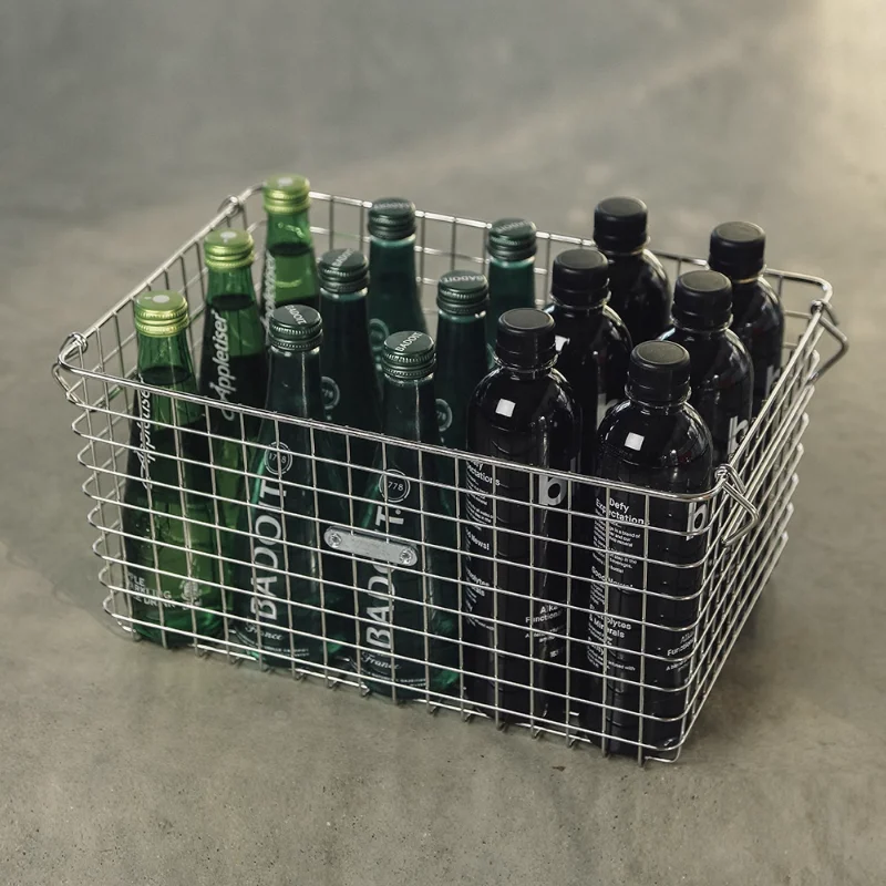 

Metal storage basket picnic basket ins portable zakka Japanese clothing shoes and hats kitchen coffee industrial wind