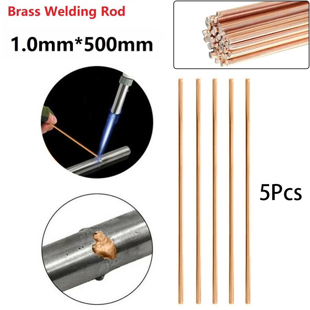 5/10pc Welding Rods Brass Welding Wire Low Silver Phosphor Copper Electrode Soldering Rod 1.0/1.5/2.0/2.5/3.2mm Soldering Tools