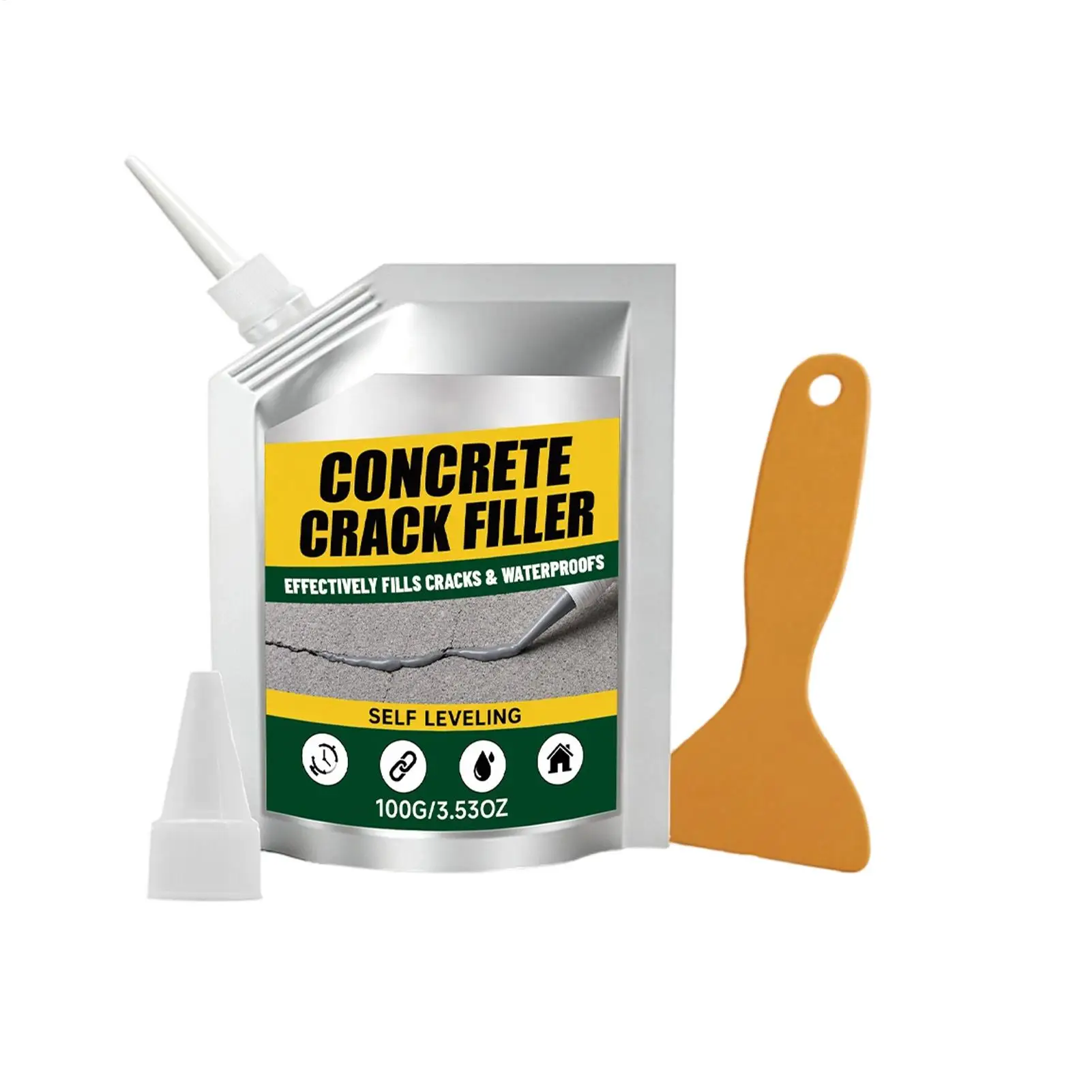 Concrete Crack Filler Self-Leveling Crack Filler for Concrete Waterproof Repair Sealant for Cement Driveways Patio Sidewalk