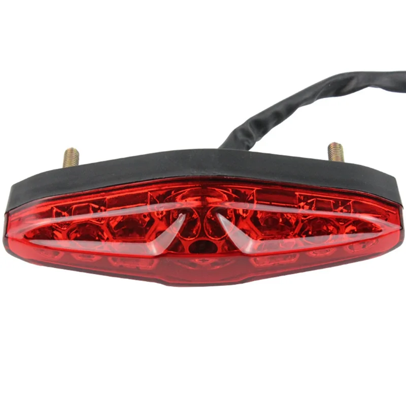 12V LED Red Shell Tail Light for Harley Cruiser Prince Off-Road All Terrain Beach Buggy Vintage Brake Light