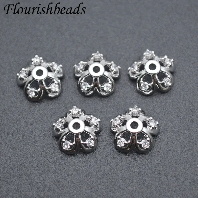 Imagem -05 - Loose Spacer Beads para Fazer Jóias Ouro e Cor Prata sem Níquel Flower Beads Caps Acessórios Suprimentos mm mm 11 mm