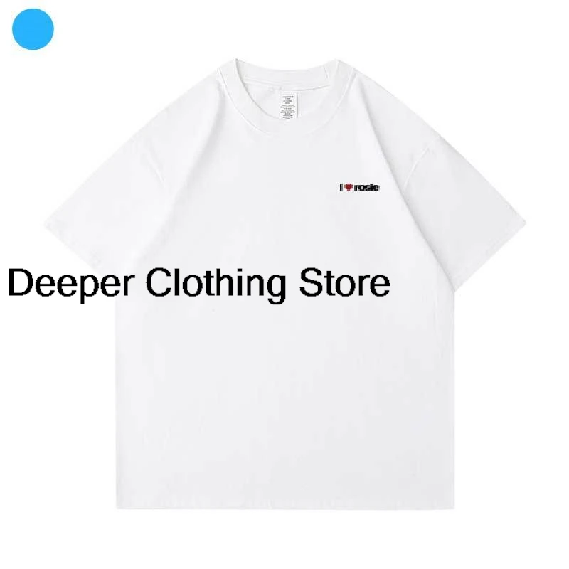 روز تي شيرت أنا أحب روزي رسالة طباعة المشجعين تي شيرت Kpop ROSÉ نفس الملابس الجديدة النساء المحاصيل القمم الرجال القطن قصير الأكمام المحملة القمم