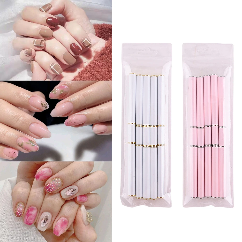 

Dual-ended Nail Brush Acrylic Nail Art Brushes Professional Gel Nail Polish Liner Flower Drawing Manicure Tools Painting Brushes