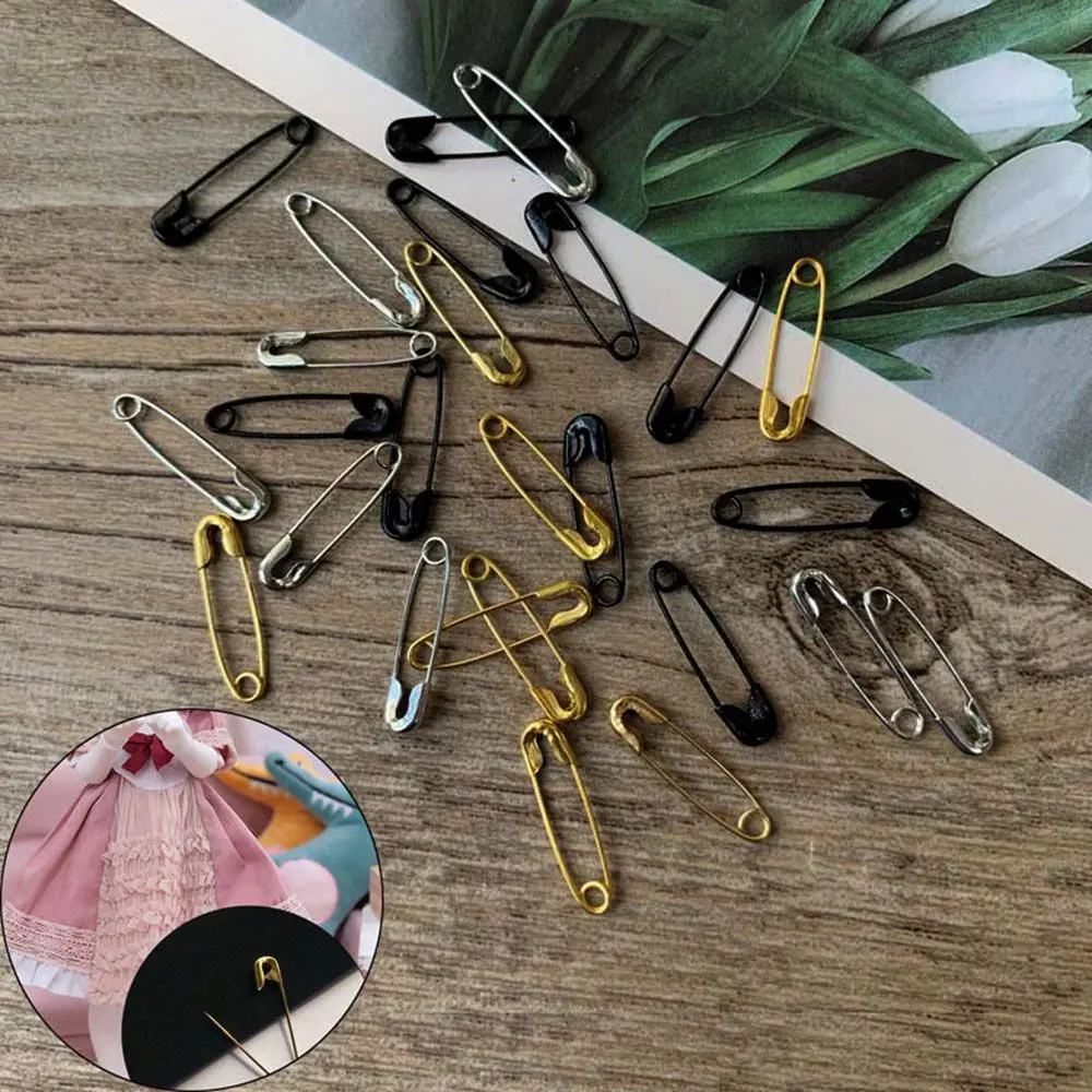 10pcs Black/Gold/Silver Ultra-small Mini DIY Handmade Sewing Tools Safety Pins  Clothes Accessories  Paper Clips