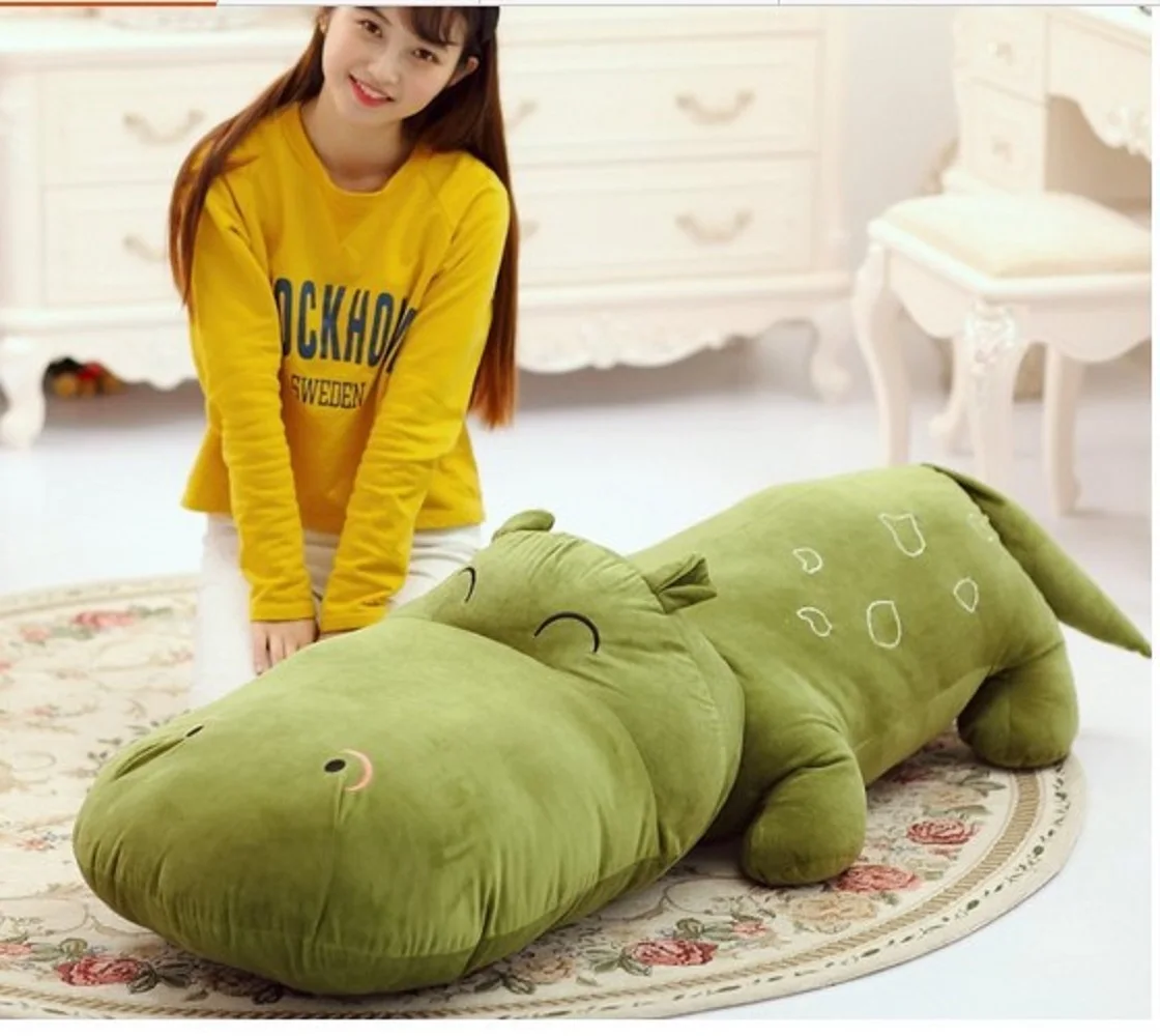 

huge lovely hippo toy plush doll cartoon hippo doll gift toy about 140cm green