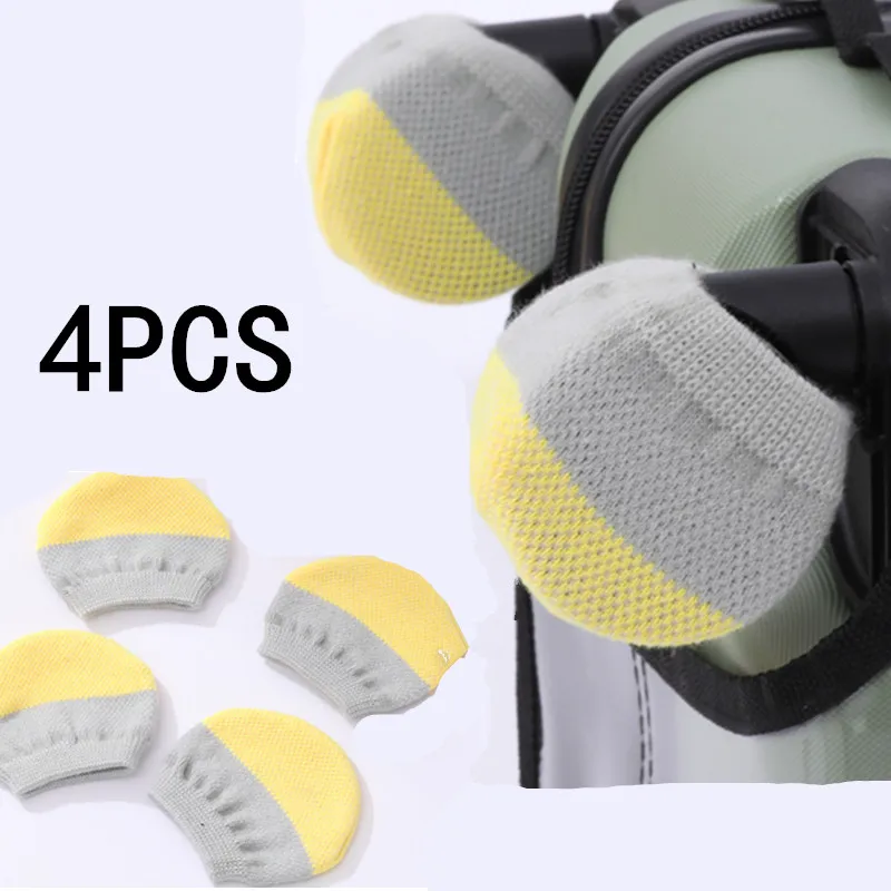 

4PCS Luggage Wheel Cover Multi Purpose Knit Wheel Cover For Luggage Wheels Round Door Handles Office Chair Wheels Dustproof