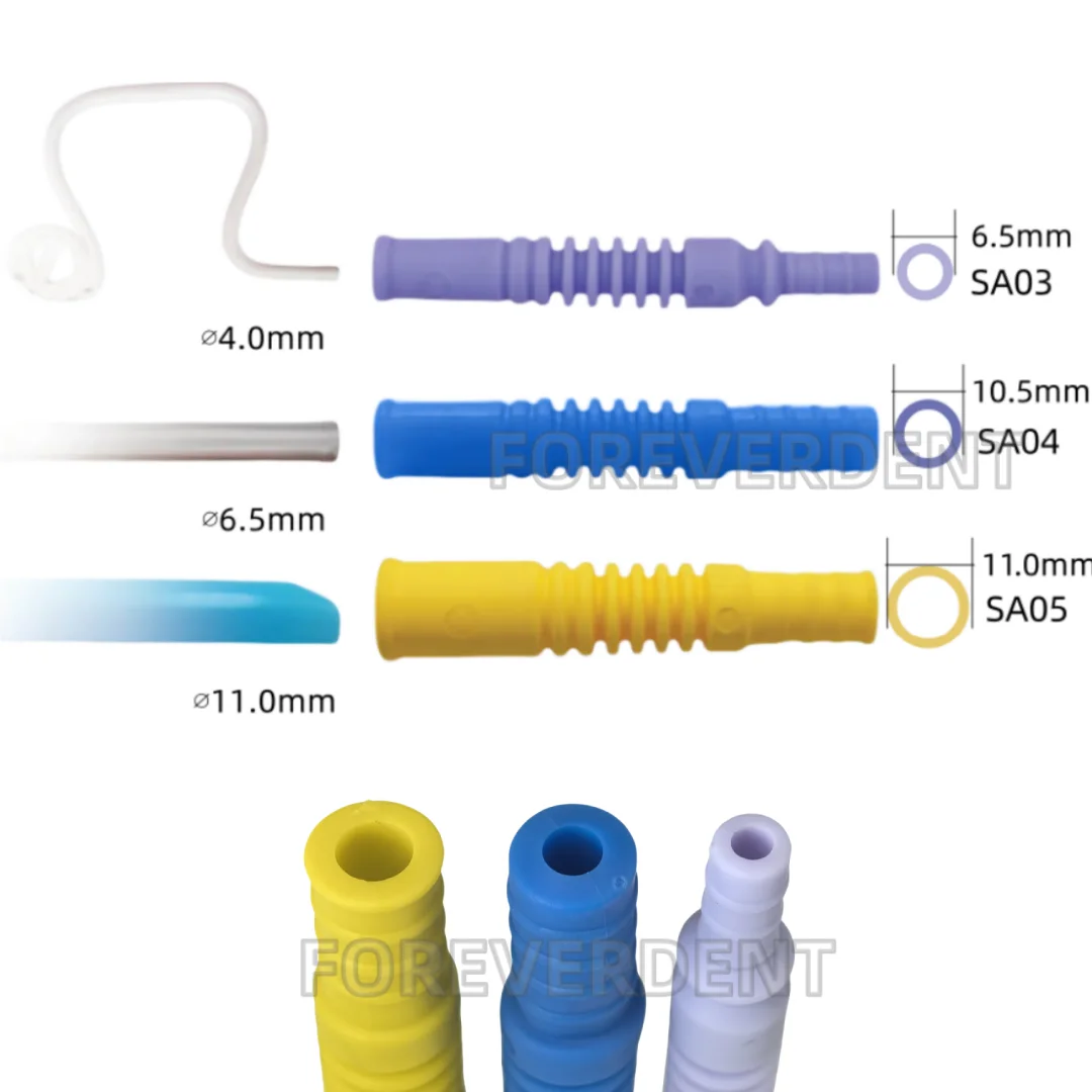 Dental Suction Tube Adapter Brush Dental Saliva Ejector Tips Converter 3Sizes