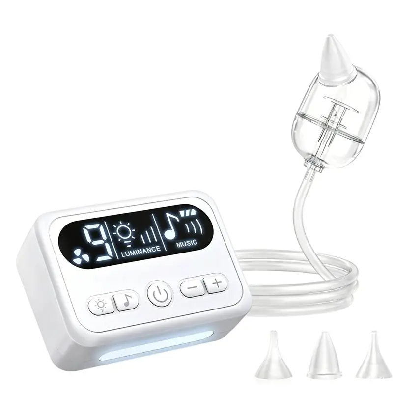 Electric Nasal Aspirator With Soothing Light& Nursery Rhymes For Baby Toddler Congestion Relief Featuring 3 Levels Of Suction