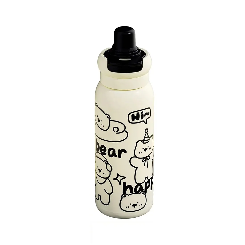 620ml Capacity Stainless Steel Thermos Cup Insulation Or Cooling High-Capacity Portable Drinking Bottle BPA-Free Dual Drink