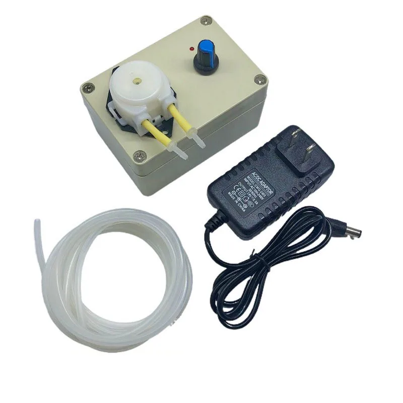 Electric peristaltic pump AB21 pump head 12V/24V silicone tube adjustable speed micro metering pump