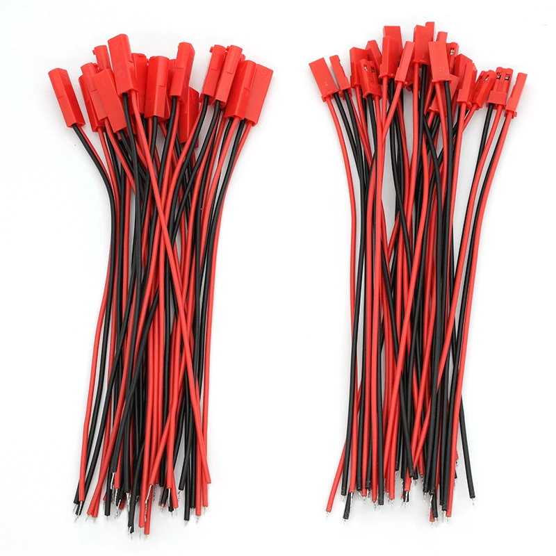 10/20/50 Pair Male&Female Connector JST Plug Cable DIY 2 Pin Connectors for RC Toys Battery LED Lamp