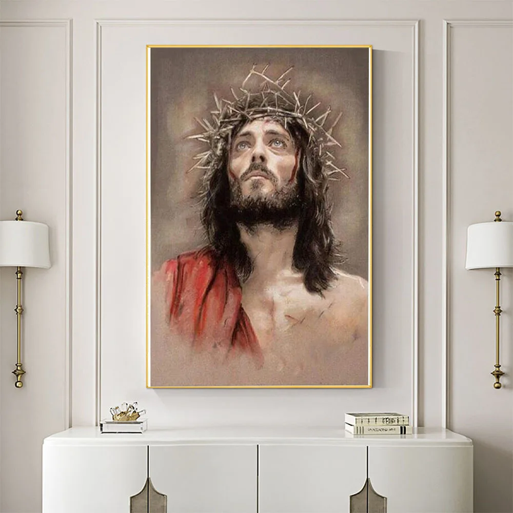 Region Jesus DIY 11CT Embroidery Cross Stitch Kits Needlework Craft Set Cotton Thread Printed Canvas Home Decoration Sell