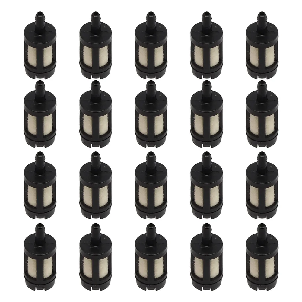20 Stück Benzin-Tankfilter für 2 mm, 2,5 mm, 3 mm Trimmer, Heckenschere, Motor, Kettensäge, Rasenmäher, Trimmer, Gartengeräte