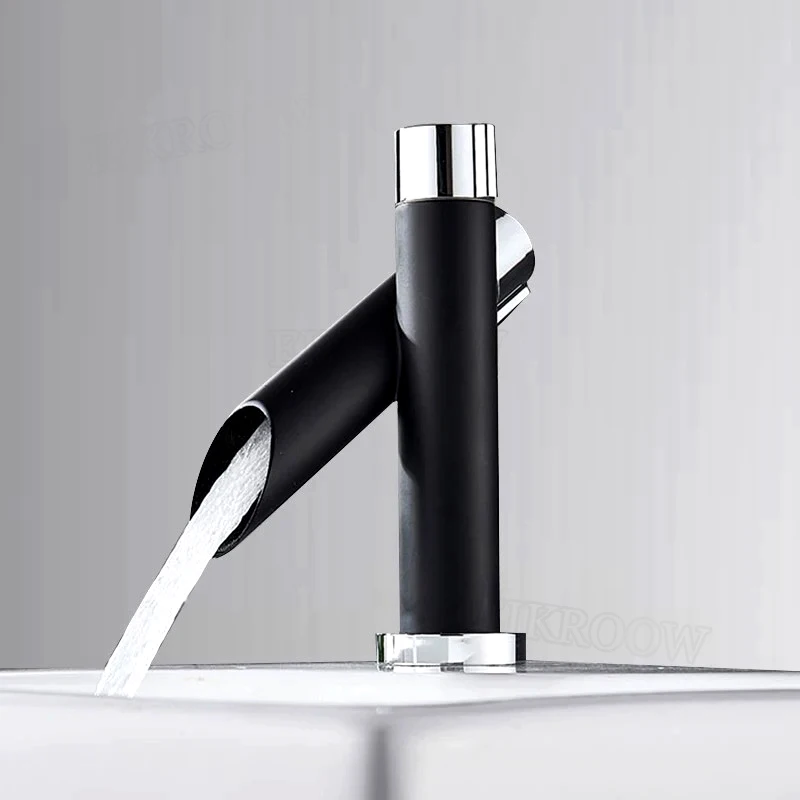 

NEW Black Brass Bathroom Faucet Dual Switch Deck Mounted Tap Hot and Cold Water Mixer Tap Sink Faucets Mixing Valve Taps