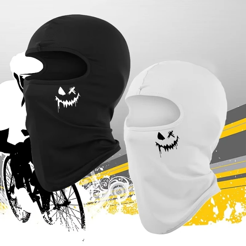 1/2 Stück multifunktionale Graffiti-Punk-Sonnenschutz-Sturmhaube: Vollgesichtsmaske zum Reiten, Wandern, Angeln und Outdoor-Sport