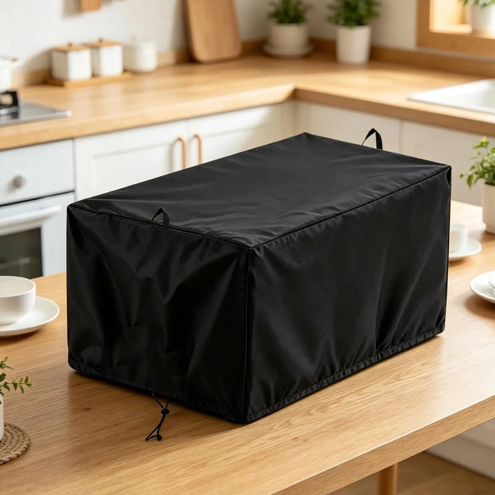 12x22x16in Heavy Duty Drawstring Deep Fryer Cover Protector For Home Kitchen Garage Basement Balcony Indoor Outdoor Yard