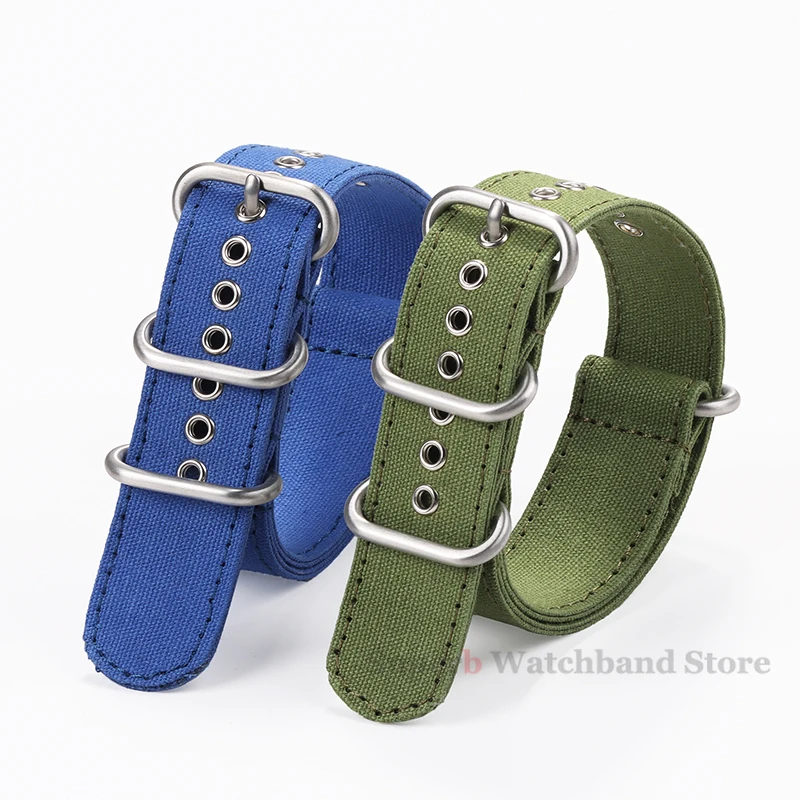 Premium Military Nylon Watch Band Canvas Strap for Seiko 18mm 20mm 22mm Fabric Sport Bracelet for Omega Replacement Belt