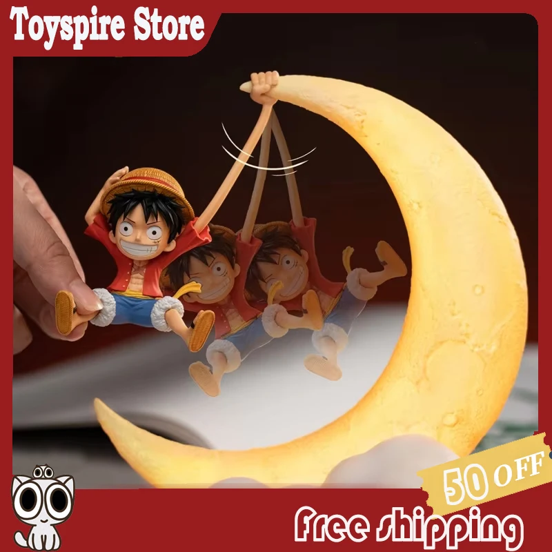 

One Piece Luffy Night Light Anime Peripheral Desktop Decoration Magnetic Control Moon Lamp Children Funny Holiday Gifts