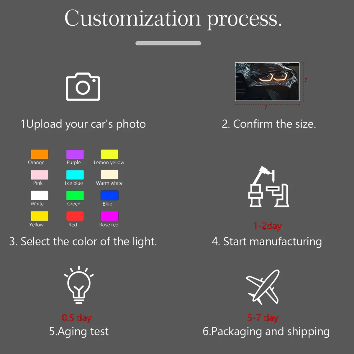Customizable Car Art Pieces with Color-Changing Functionality via USB Remote Control, Can Be Hung in Garages, Bars, and Rooms.
