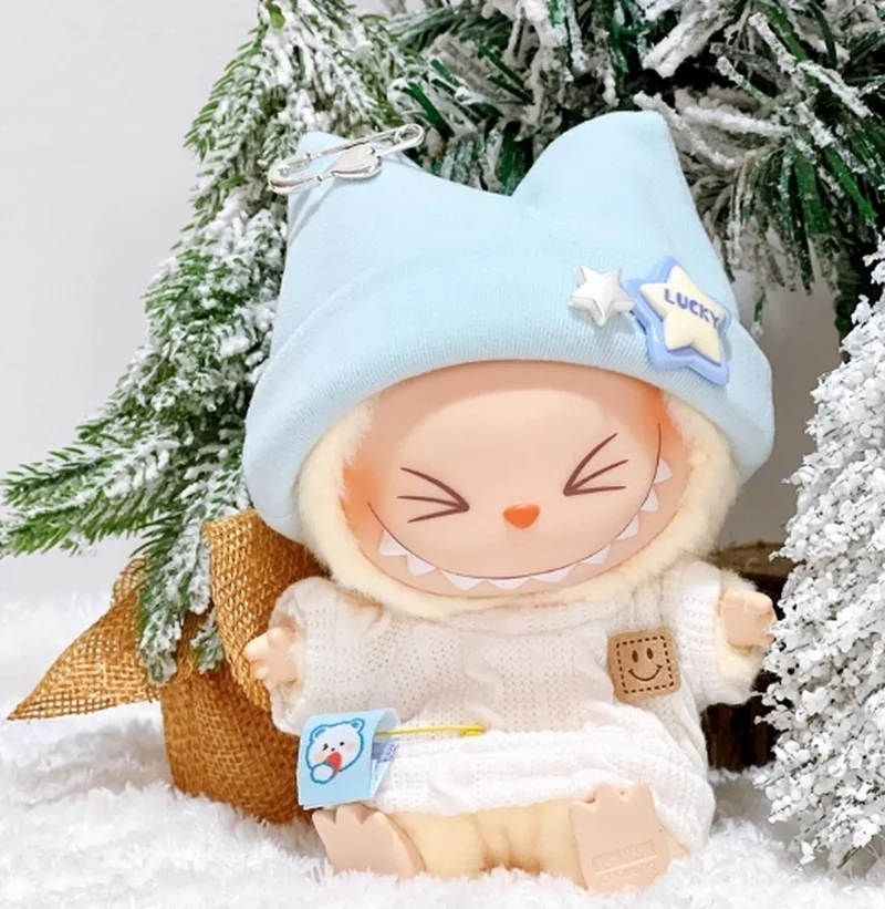 10/17cm 면 인형에 적합한 옷 비닐 인형 모자 후드 스웨터 세트 인형 액세서리 변경 복장 선물