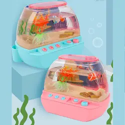 Artificial Fish Tank Mini with Light with Music Interactive Play House