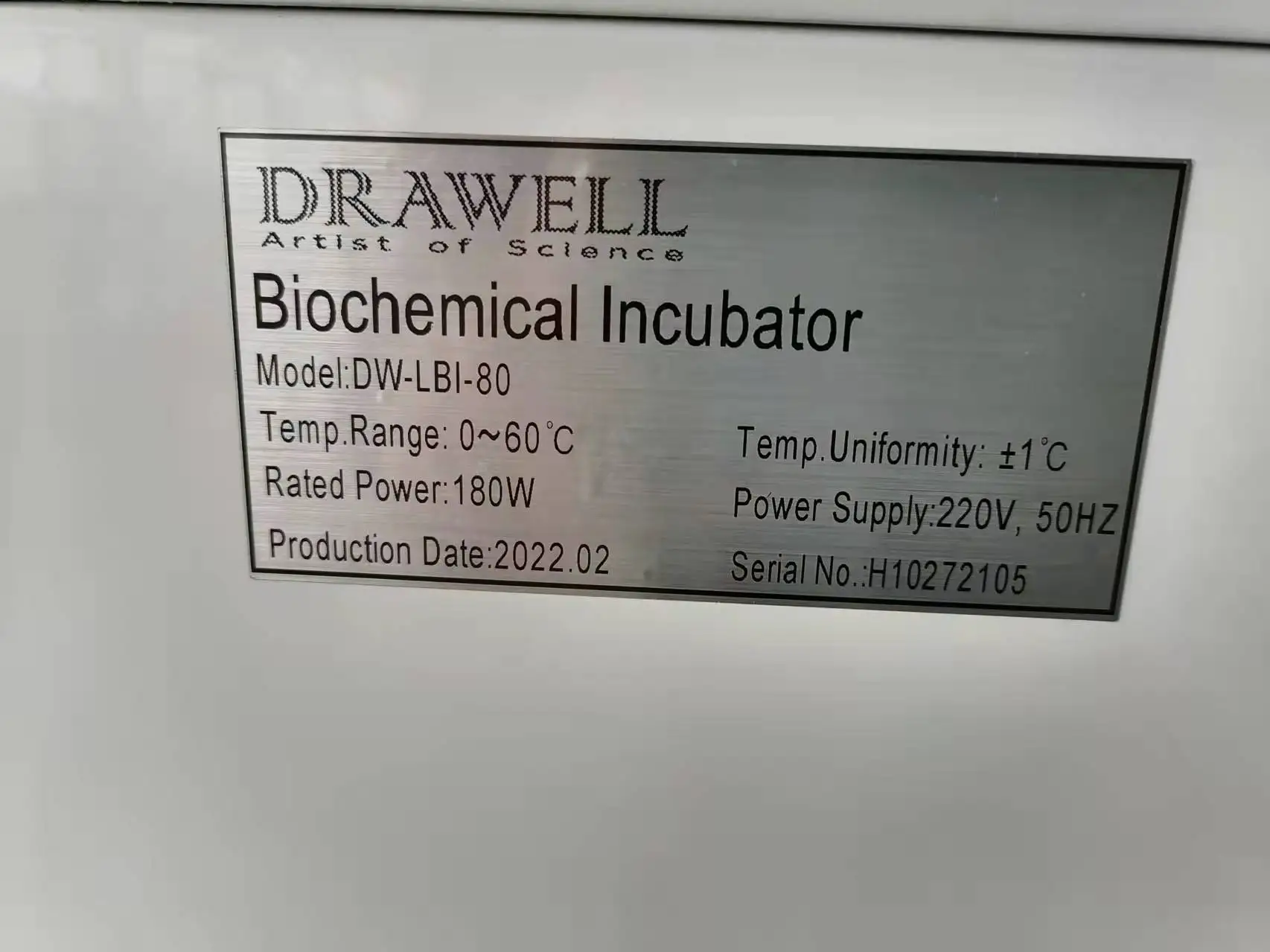 Drawell LI-500 138L Lab 100°C Stainless Steel Medical Heating Incubator