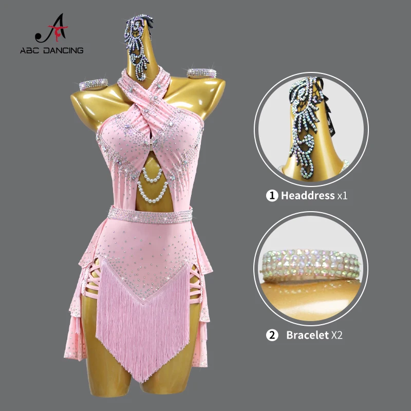 Esporte dança terno elegante vestidos de festa 2025 roupas latinas feminino borla traje senhoras sexy samba prática wear baile midi festas