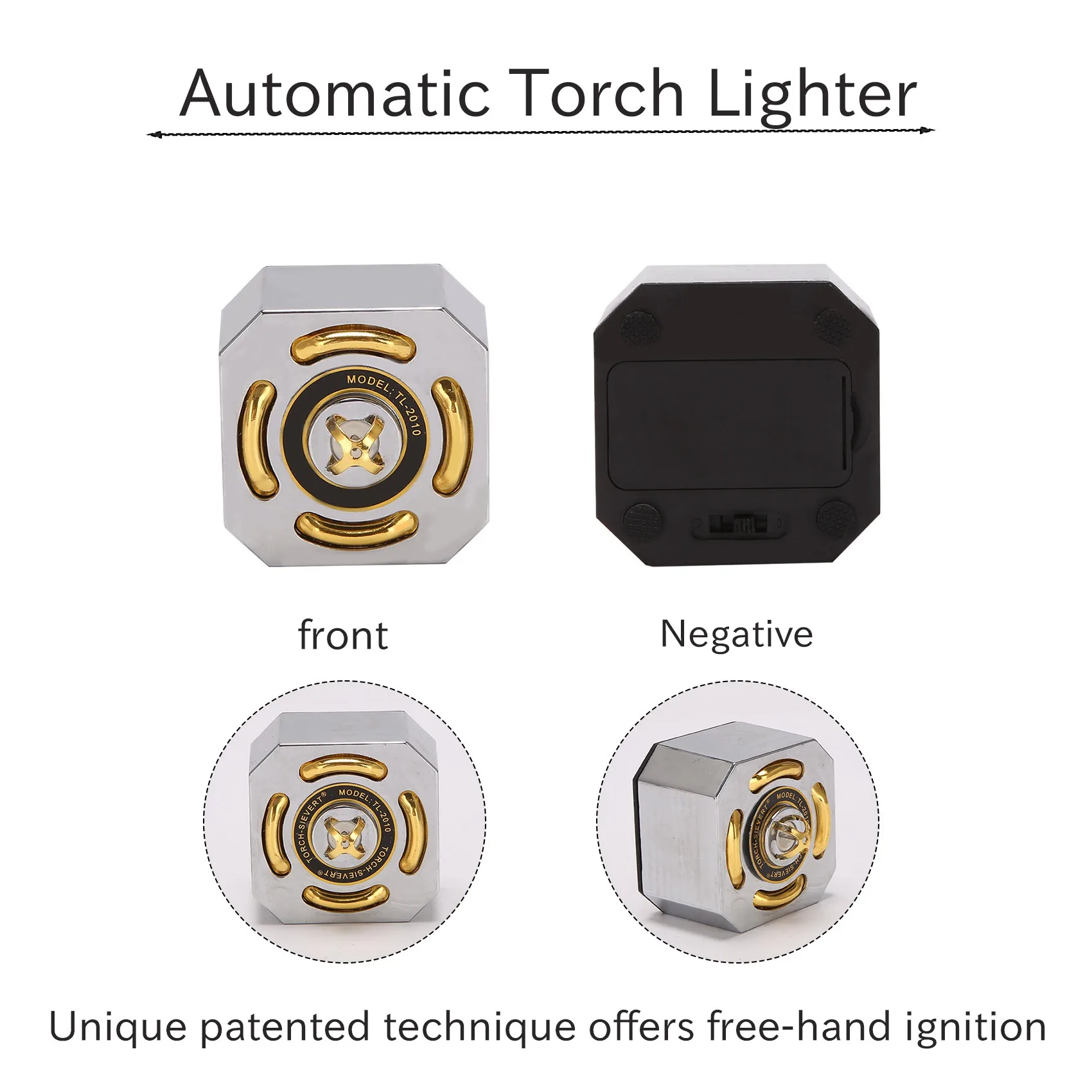 ولاعة شعلة إلكترونية أوتوماتيكية للمجوهرات لحام الغاز باللون الذهبي