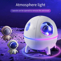 220ML Space Capsule Air Humidifier Colorful Night Light Portable Atmosphere Lamp For Birthday Christmas Gift Home Appliances