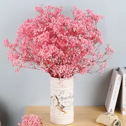 Dried Flowers Babys Breath Bouquet Pink Flowers Natural Gypsophila Branches for Home Decor Wedding Table Decor Floral Photo Prop