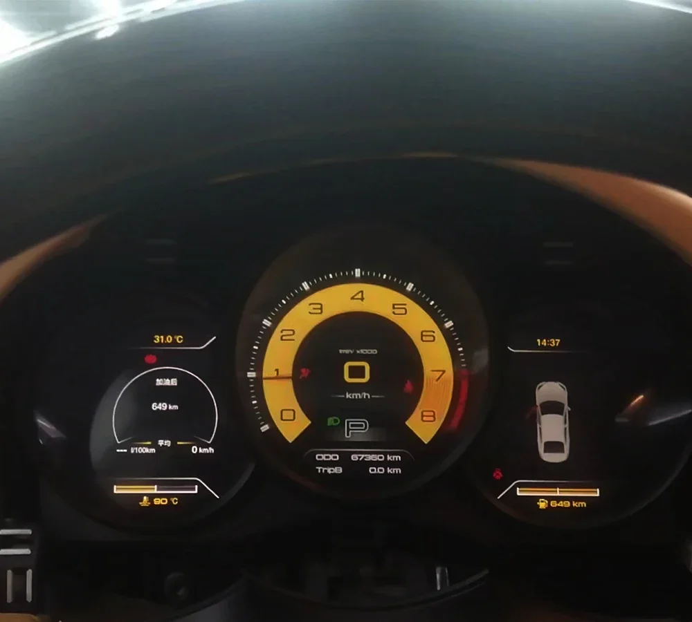 Krando 12.3" Cyfrowy Panel Instrumentów Linux do Porsche Boxster Cayman 718 911 981 997 2011-2016 Wirtualny Kokpit LCD Deska Rozdzielcza