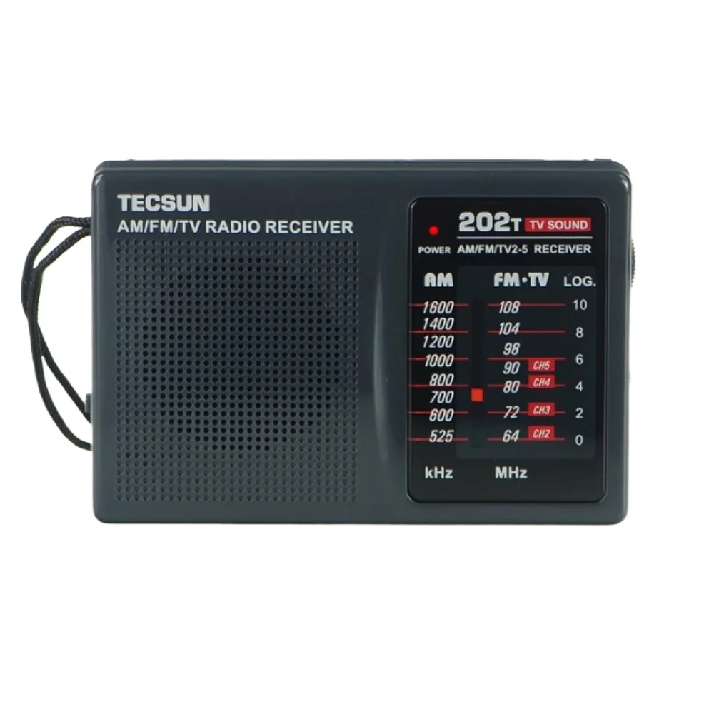 TECSUN R-202T AM/FM/TV Pocket Radio Receiver Built-In Speaker Internet Portable Radio FM/FM/TV Pocket Retro Radio Tescun R202T