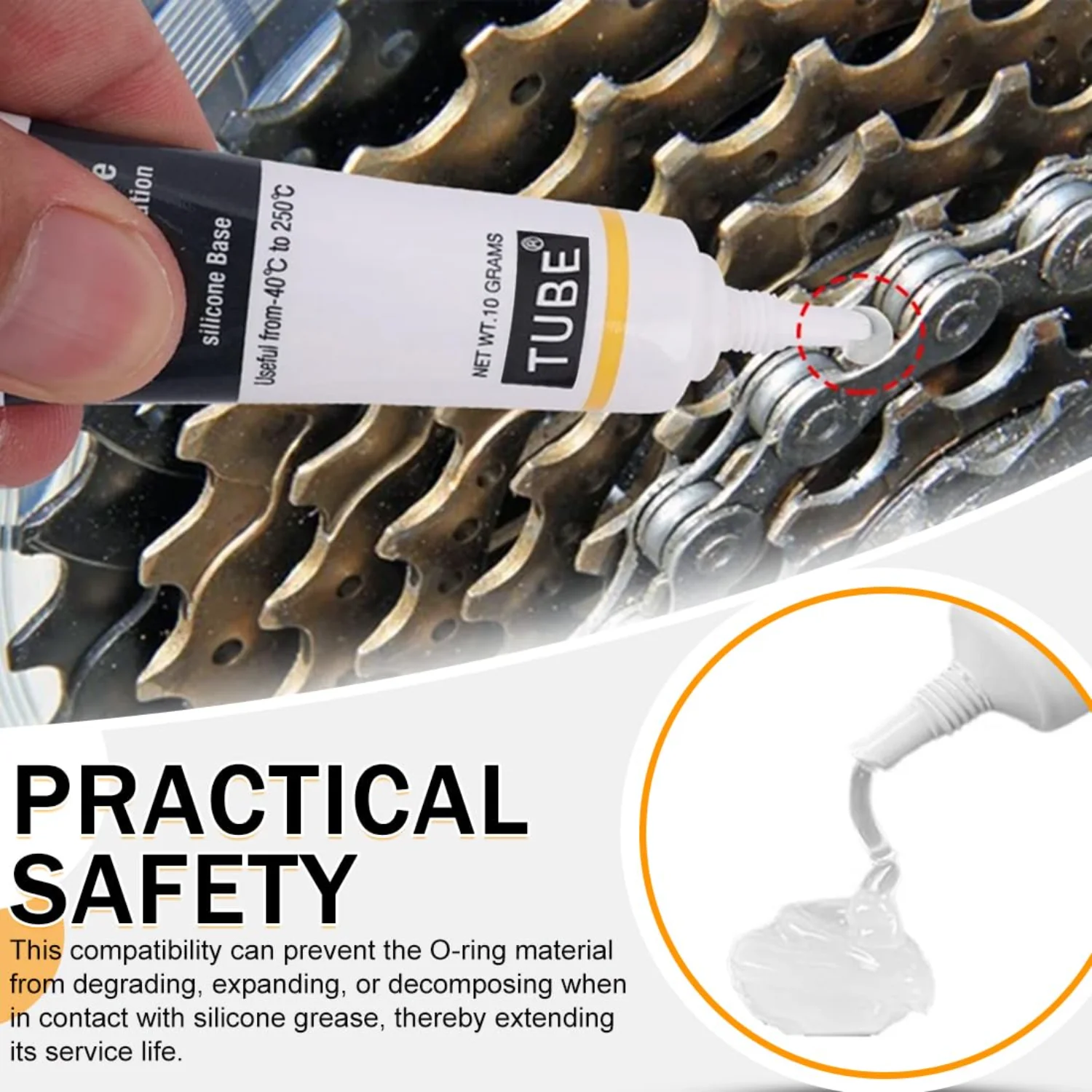1-10pcs Silicone Grease Waterproof O Seal Ring Lubricant for Coffee Machine Bathroom Equipment High Low Temperature Resistant