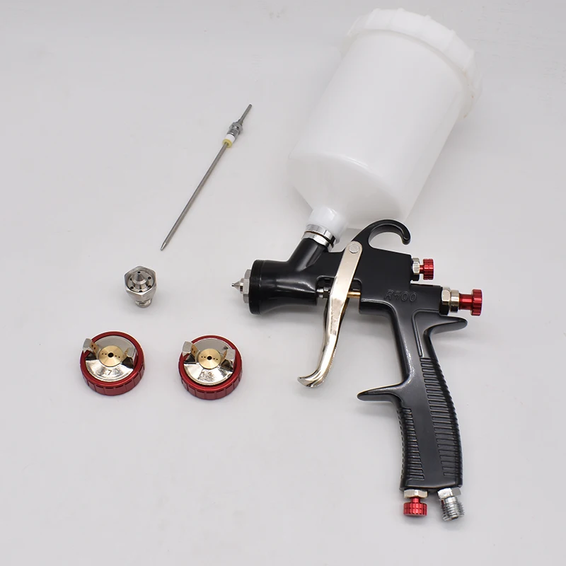 R500 LVLP Professional Spray Gun 1.3/1.7mm Nozzle 600cc No Clean Cup Airbrush For Car Painting Gravity Spray Gun Pneumatic Tool