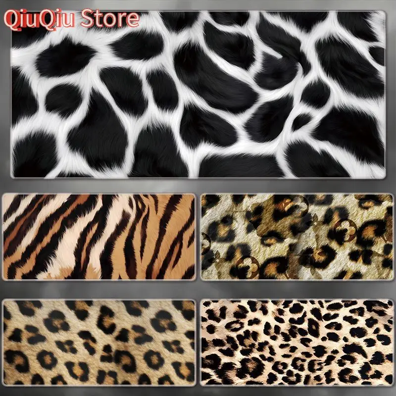 Mouse Pad Fashion Leopard Print Tiger Skin Pattern HD Printing Large Seaming Waterproof Mouse Pad Anti-slip Gaming Mouse Pad