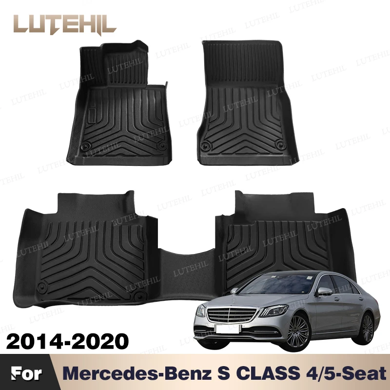 

All-Weather TPE Car Floor Mat For Mercedes-Benz S CLASS W222 2014-2020 19 18 17 16 15Carpet Cover Interior Protector Accessories