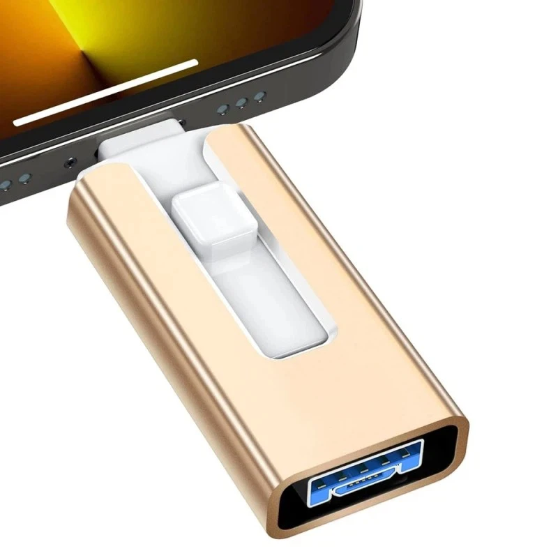 Nieuwe 4 in1 OTG 512 GB 256 GB voor iPhone USB 3.0 Flash Drive 2 TB 1 T Android TYPE-C PenDrive Mobiele Micro USB Memory Stick Drive gratis